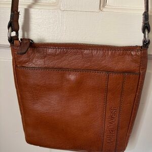 Wild West Brown Leather Crossbody Bag